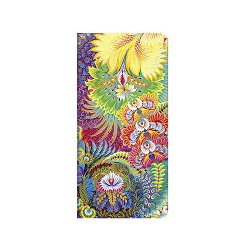 Paperblanks cahier, formaat 9 x 18 cm., uitvoering dayspring slim, gelinieerd
