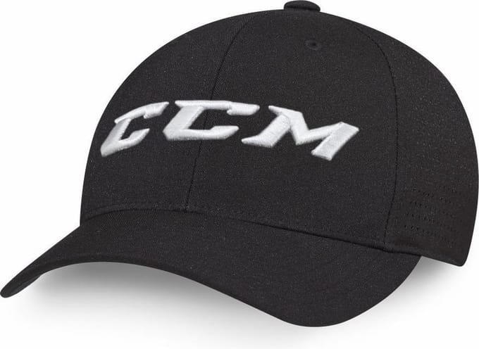 CCM - Team Flexfit Pet - Sportpet - Volwassenen - Zwart - Elastische Pasvorm - Maat S/M