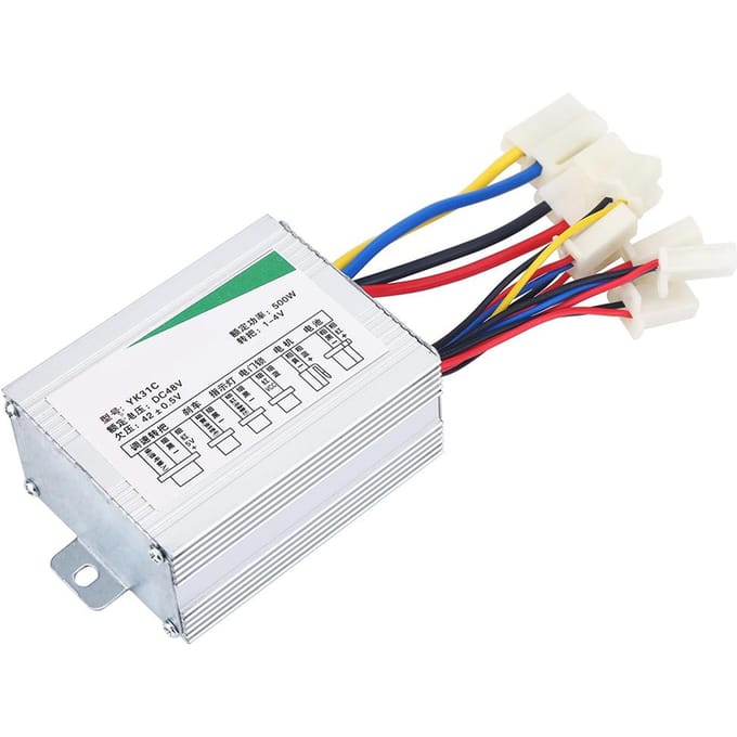 48V 500W Motor Brushed Controller Box for Electric Bicycle Scooter E bike white