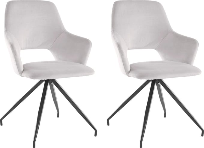 Tracy-Fauteuil - 2 Pack - Grijs Velours