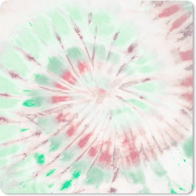 Muismat 20x20 cm - Mousepad Tie dye - Hippie - Groen - Muismatten