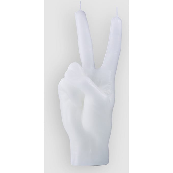 CandleHand Peace Small Kaars wit