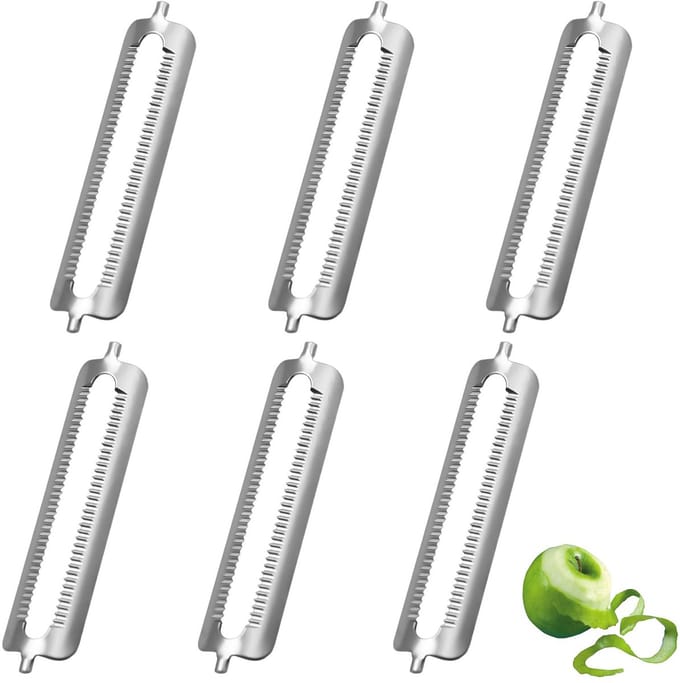 Solidchoice - Set van 6 Vervangende RVS Messen voor Schillers