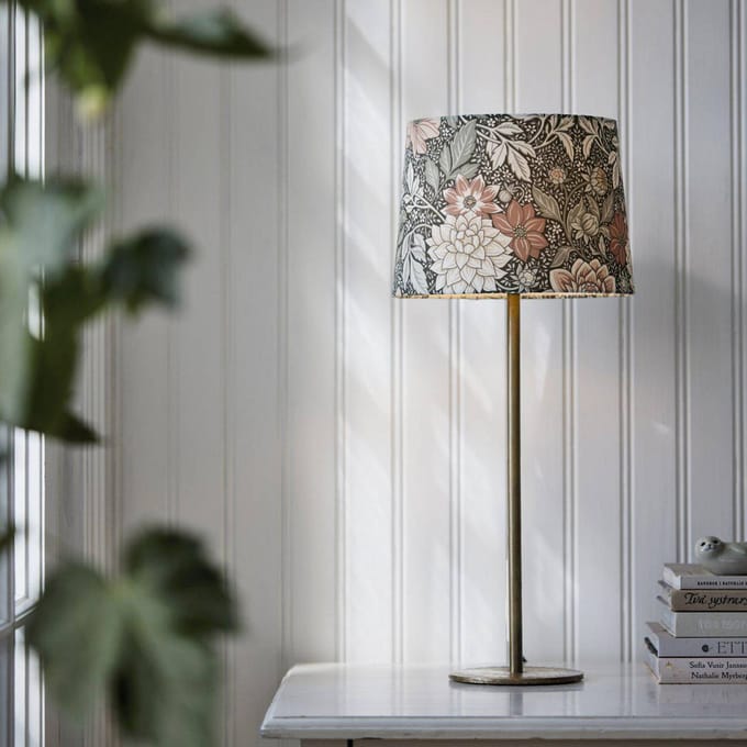 PR Home Tafellamp BASE DAHLIA, groen, hoogte 58 cm, stof