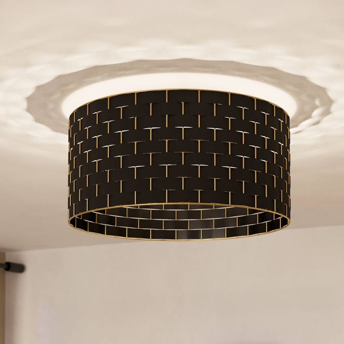 EGLO Marasales Plafondlamp - E27 - Ø 48 cm - Zwart|Geelkoper