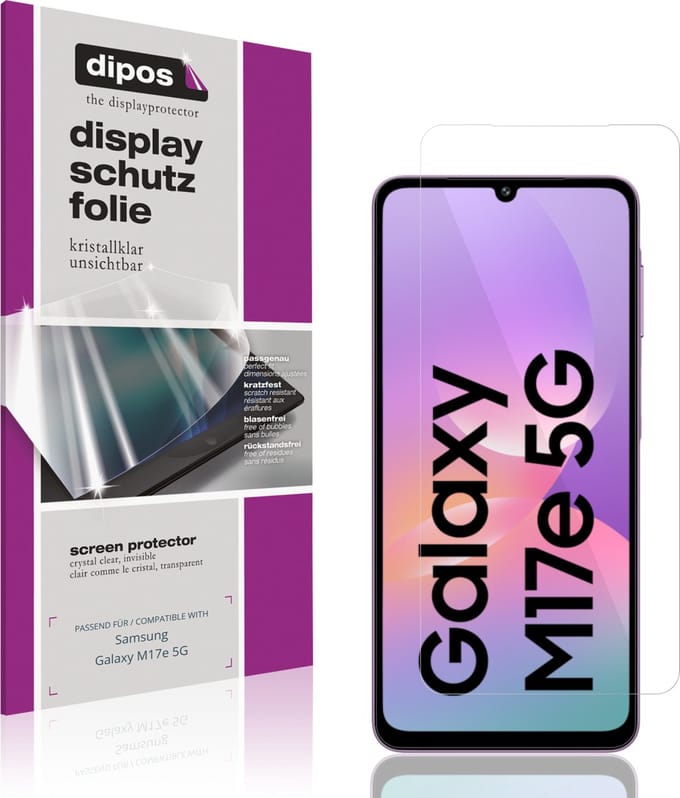 dipos – 4x Beschermfolie geschikt voor Samsung Galaxy M17e 5G | Krasbestendige & heldere Screenprotector Ultra-Thin
