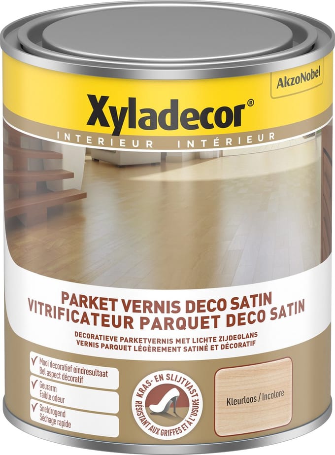 Xyladecor Parket Vernis Deco Satin Kleurloos 0,75 L