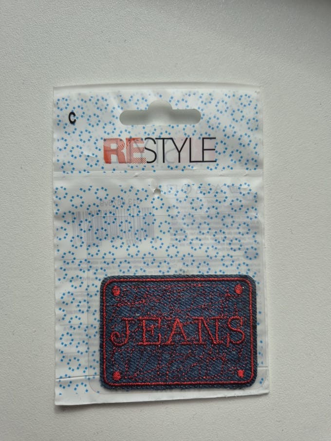Restyle strijkapplicatie 'jeans' 1x
