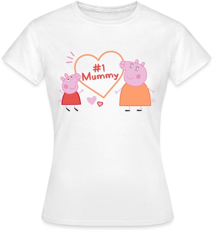 Peppa Pig Design Nr. 1 Mama: Peppa & Mama Big T-Shirt Dames