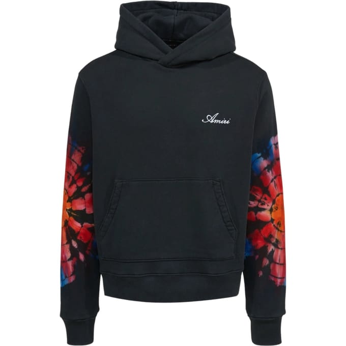 Amiri Spot Tie Dye mouwen zwarte hoodie