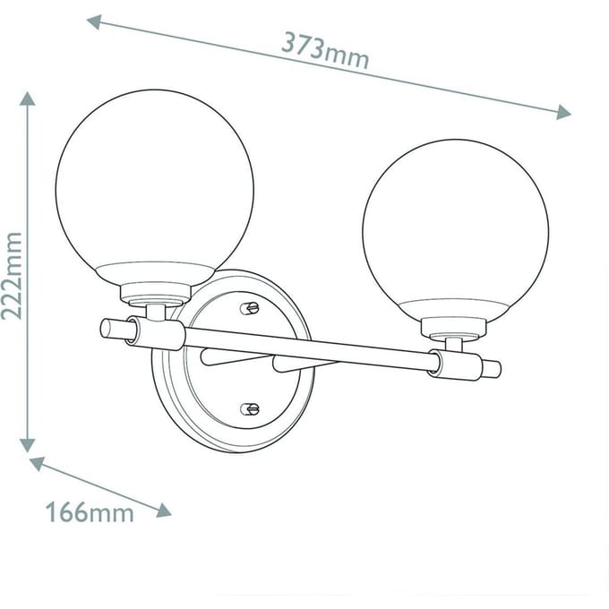 Kichler LED Wandlamp Benno | 2X E27 Max 3W | Black & Champagne Bronze