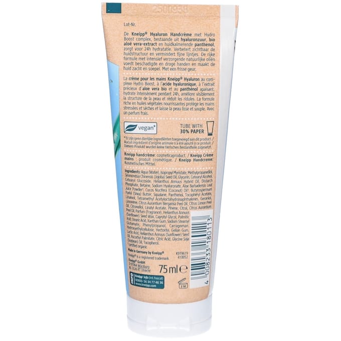 Kneipp Hyaluron Handcrème - Aloë Vera Bio - 75 ml