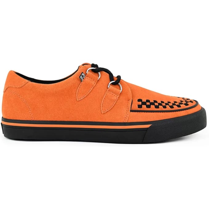 TUK Pointed Creeper Sneaker Oranje Koe Suede Platform Schoenen - A9182