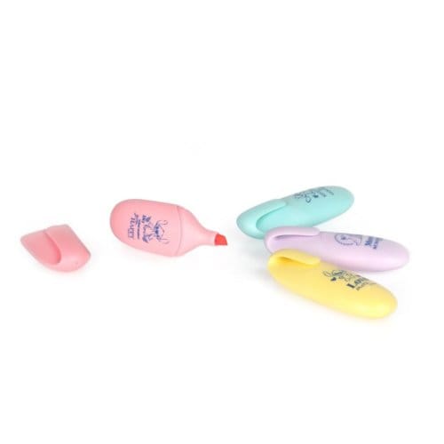 Stitch pastel mini highlighters, 4 stuks