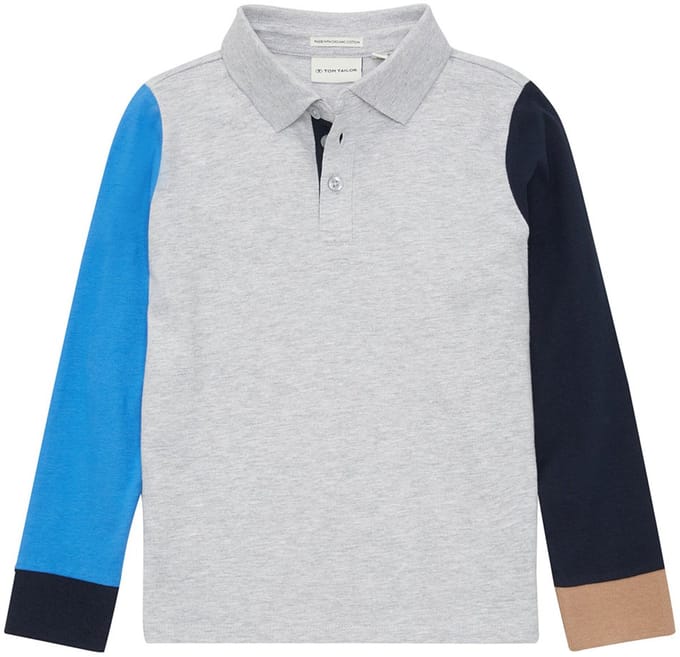 Tom Tailor 1033839 Lange Mouw Poloshirt Grijs 92-98 cm Jongen