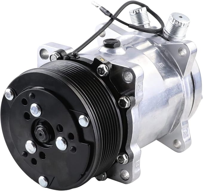 Universele Airco Compressor 12V R134a met PV7 Koppeling