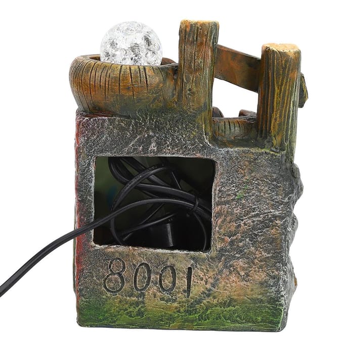 Hars Desktop Fontein Stromend Water Ornament Huis Kantoor Tafeldecoratie black