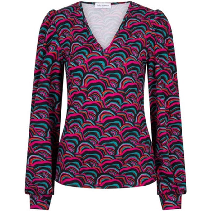Lofty Manner T-shirt Top Luella Pj11 791 Gobi Desert Print Dames Maat - S