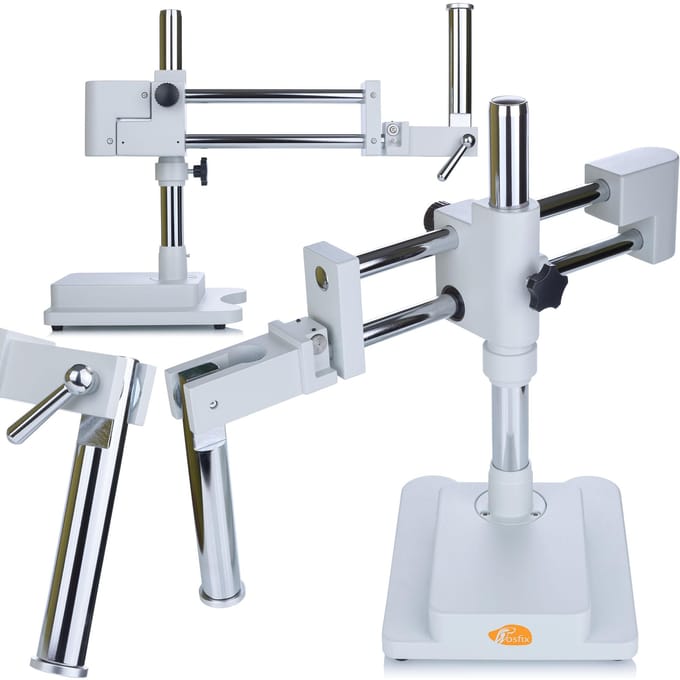 Rosfix Microscoop Standaard SDMS1 - Zwenkarm, Vert. Kolom 380 mm - Hor. Beweging 235 mm, Basis