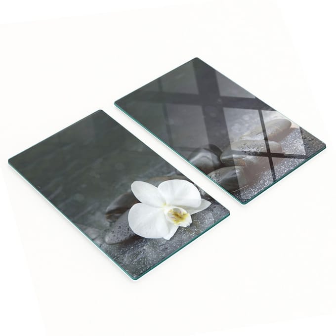 Multifunctionele decoratieve glazen keukenplanken Orchidee 2x30x52 cm