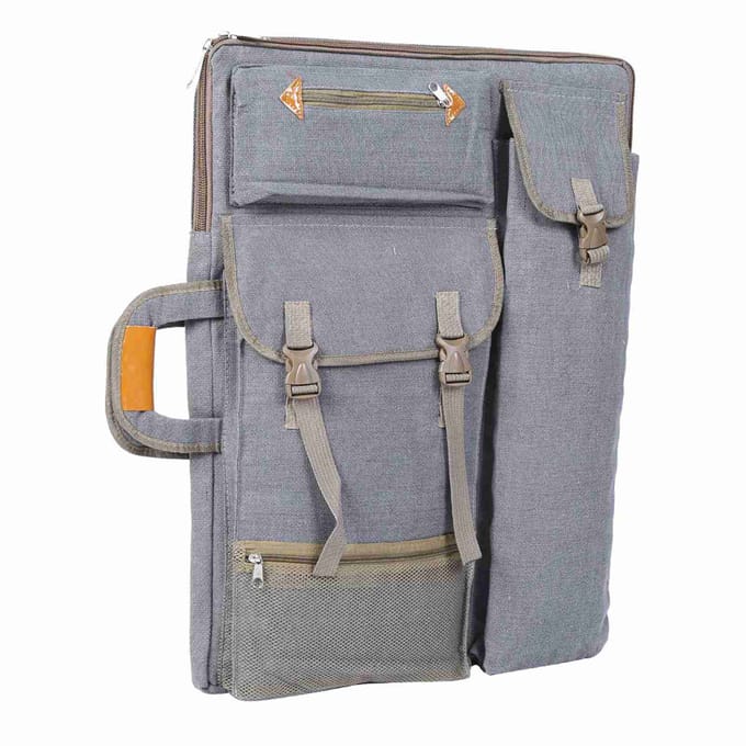 Sac d'Art Multifonctionnel Grand Canva Extérieur Imperméable Sac Planche à Dessin Fourniture d'Art 66 x 50cm Gray