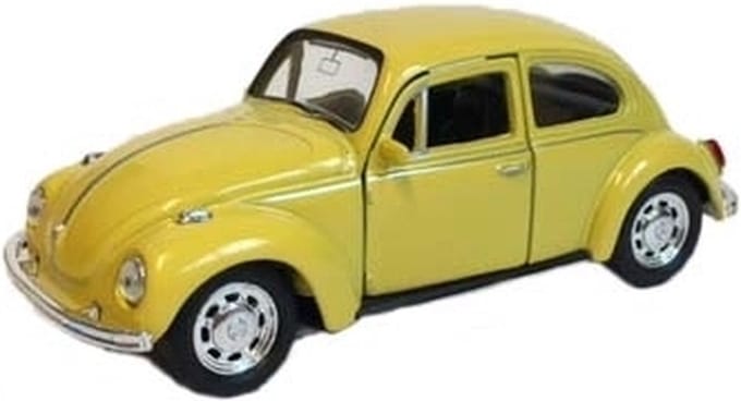Welly Volkswagen Kever speelgoedauto - geel - metaal en plastic - modelauto