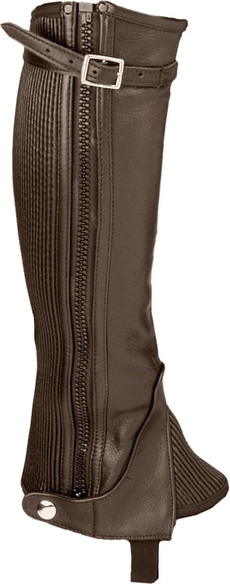 Mondoni Deluxe Minichaps - Maat: S - Bruin - Leer