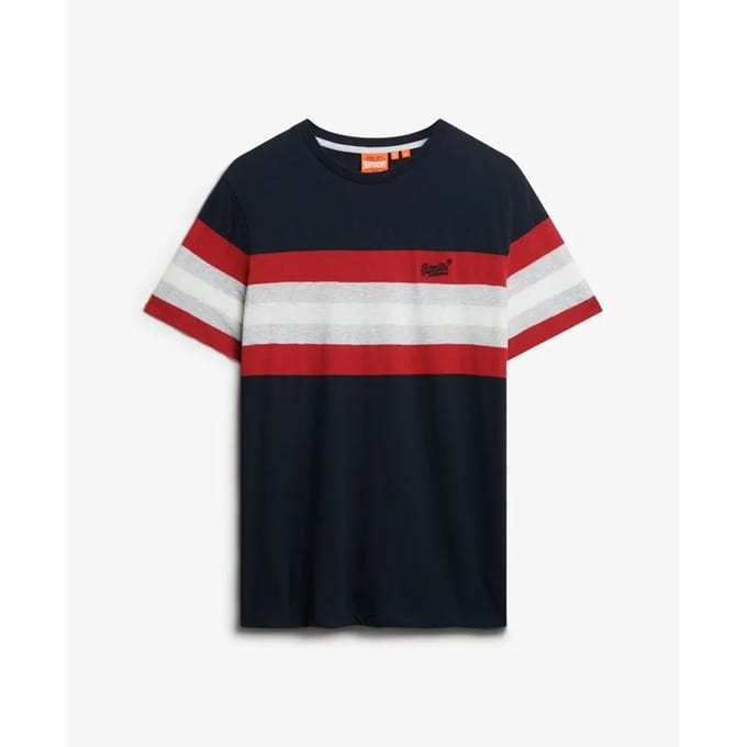 Superdry - Essentials T-shirt met strepen - Heren - T-shirts