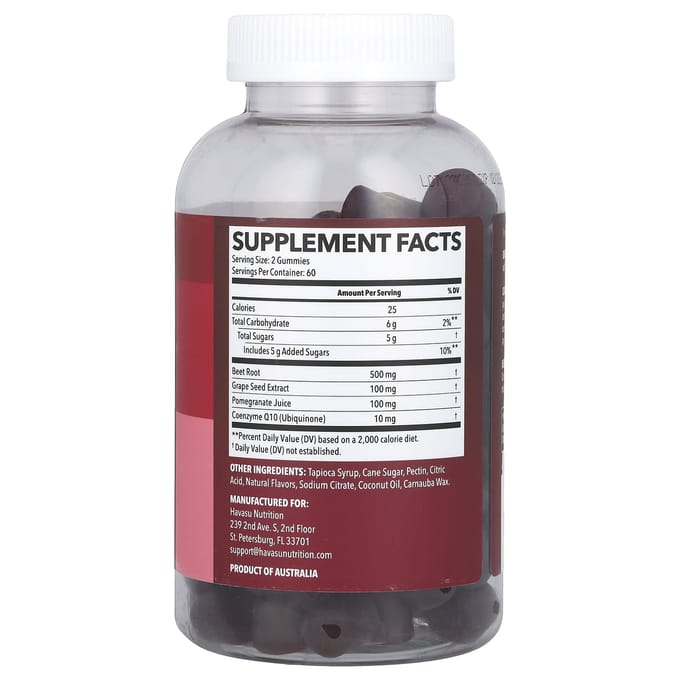 Havasu Nutrition, Rode Bieten Gummies, Gemengde Bessen, 120 Gummies