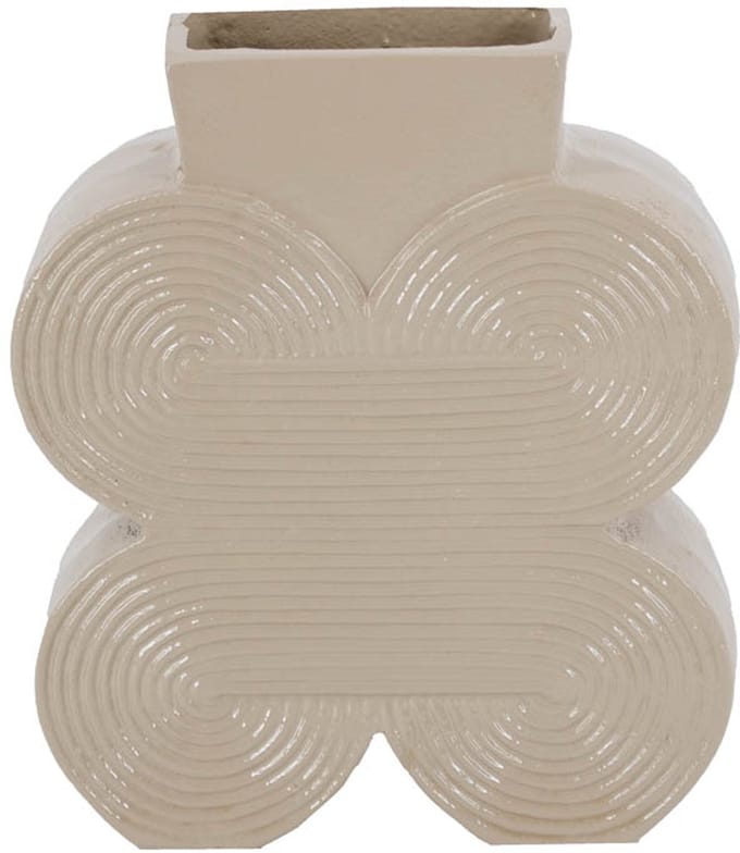 HomeBounde by KY | Vaas Flora beige | vaas | 18x6x20cm