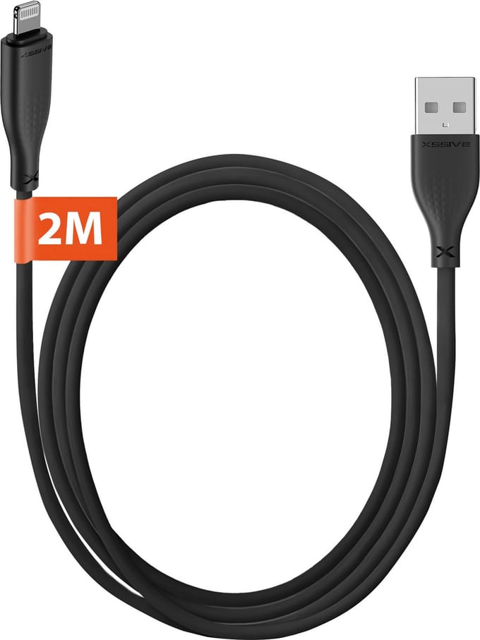 Xssive 2M Snel Laadkabel geschikt voor Apple iPhone 14, 13, 12, 11, X, 8 met Lightning naar USB Kabel aansluiting - 2 Meter