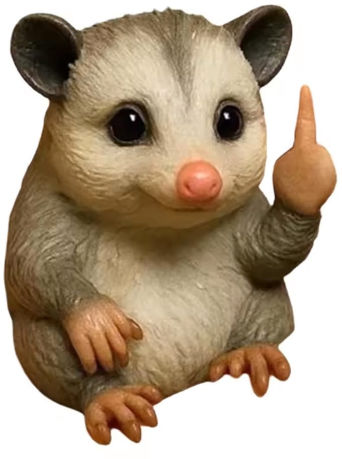 Hamster Middelvinger Beeld - Cadeau - Grappig - Beeldje - Dier - Cavia