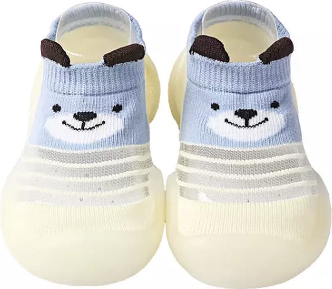 Blauw/gele waterschoentjes - ijsbeer van Baby-Slofje maat 24/25