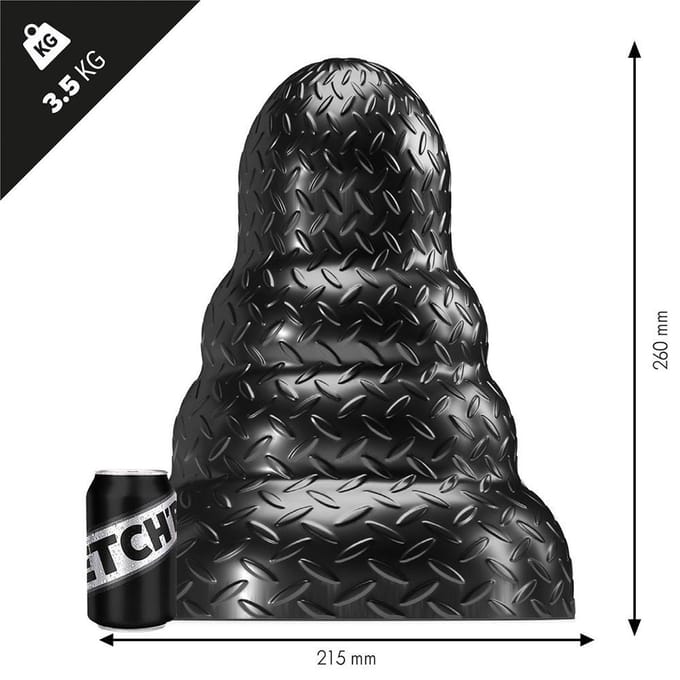 Stretch'r - Tripole - XXL Buttplug - Zwart Metallic XL