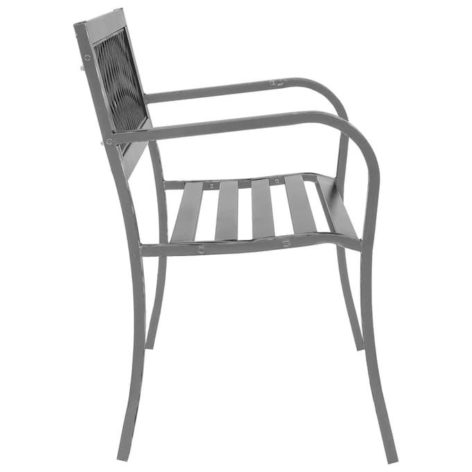 vidaXL - Tuinbank - 120 - cm - staal - zwart
