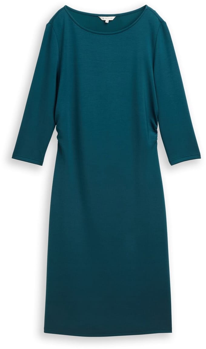 Tom Tailor - Jurk met ruches - Maat 36 - Deep Meadow Green
