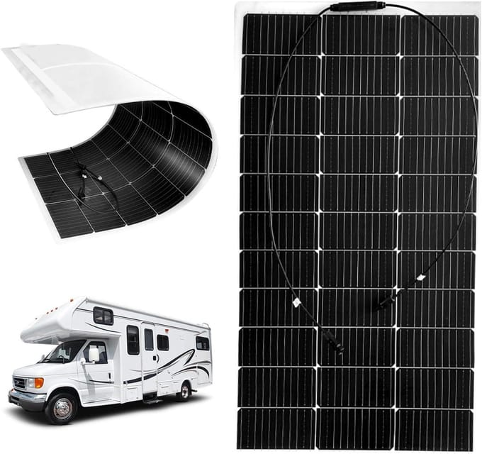 Flexibel Zonnepaneel - Draagbaar Paneel - Energie Opwekken - Hoge Efficiëntie - 150W/200W - Zwart