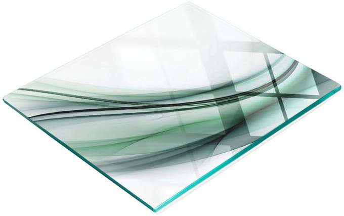 Gehard multifunctioneel decoratief glazen paneel met abstracte afbeelding, 60x52 cm