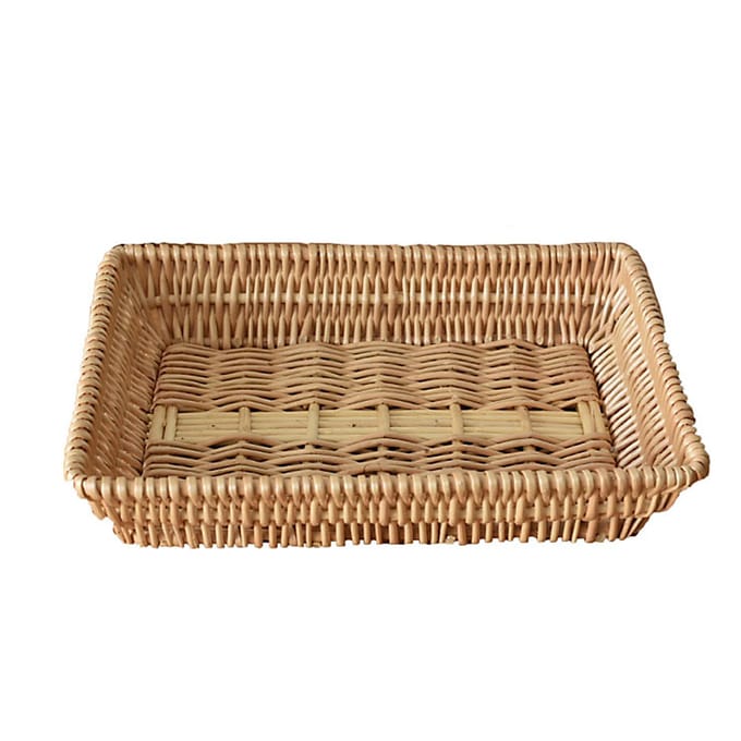 Rotan Opbergmand Mand Geweven Snacks Fruitmand Stapelbare Geweven Broodmand beige