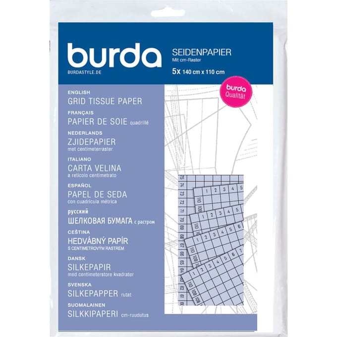 Burda zjidepapier met cm-raster
