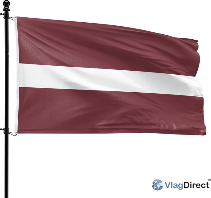 VlagDirect - Letse vlag - Letland vlag - 90 x 150 cm