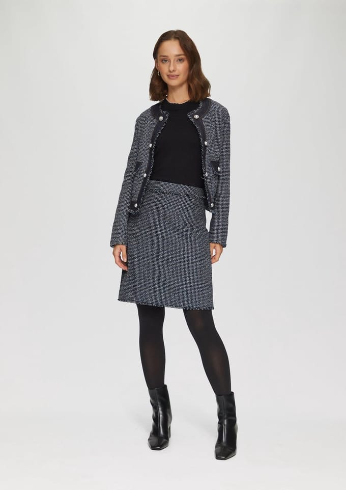 s.Oliver - female - Denim-look bouclé rok