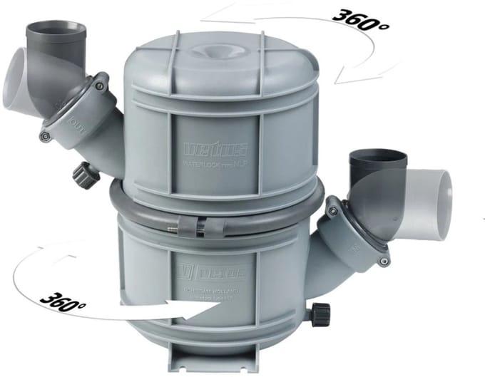 VETUS NLP Waterlock / Geluiddemper 65mm Aansluitingen | NLP65