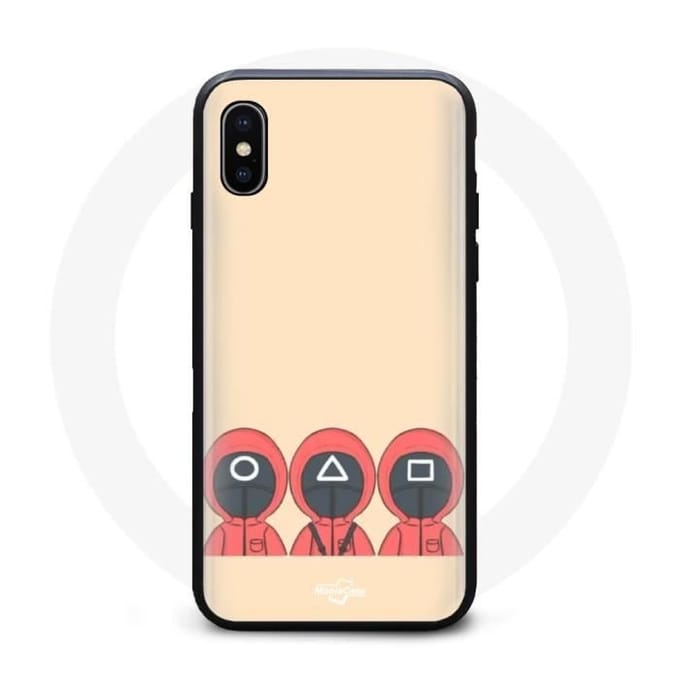 Coque - Maniacase - Iphone XS Max - Noir - Souple - Squid Game Square noir