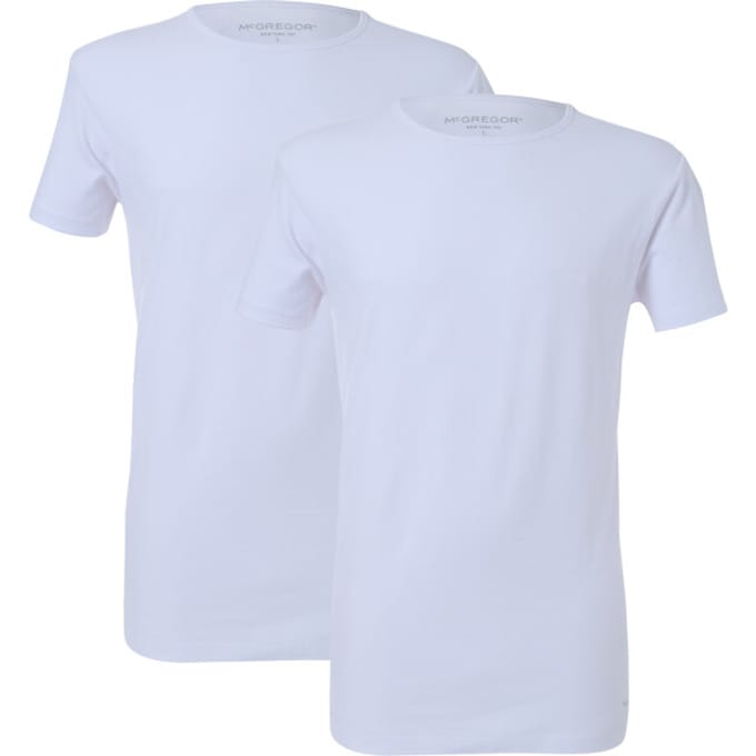 McGregor - Premium Stretch T-shirt - O-Neck - 2-Pack - Wit - S