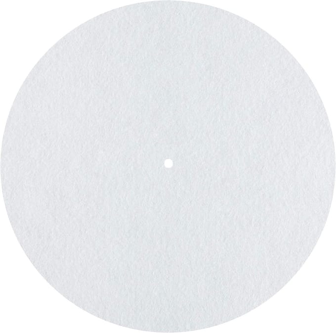 Antistatisch Vilt Platenpad voor Platenspelers - 30 cm Diameter - Wit
