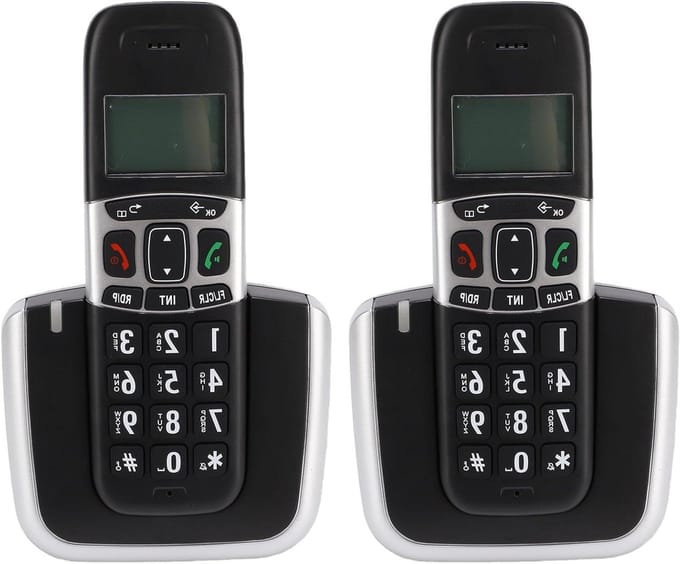 Draadloze Telefoon - Vaste Telefoon - Thuis Bellen - Automatisch Oproepblokkering - 2 Handsets - Wit