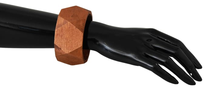 Costume National Vrouwen Bruin Houten Gemerkte Armband
