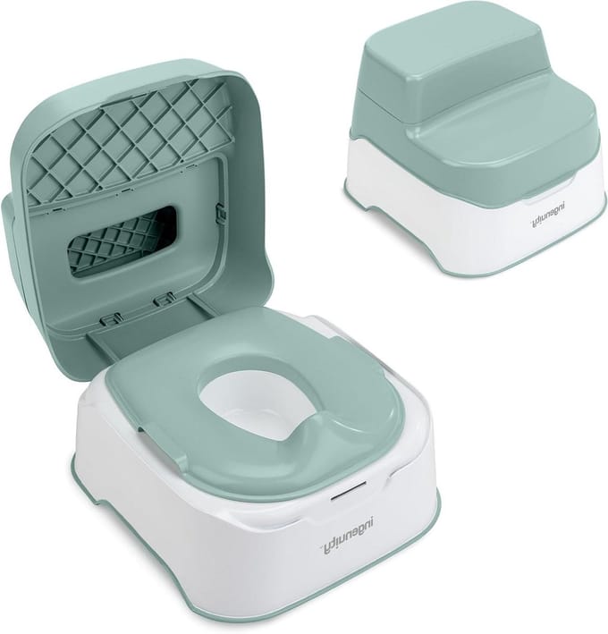 Potty Training System - Toilet Trainer Stoel - Kind Zindelijk Maken - 3-in-1 Functionaliteit - Tot 23 kg - Groen