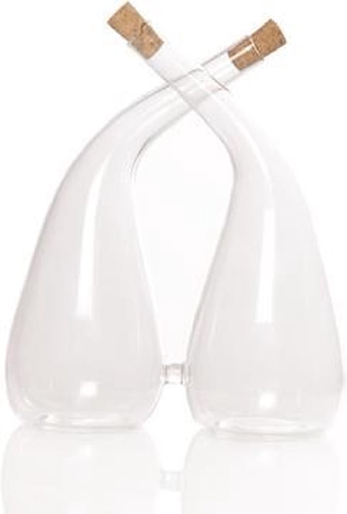 Cosy @ Home Duofles Glas Met Kurk Glas 12,1xh13cm